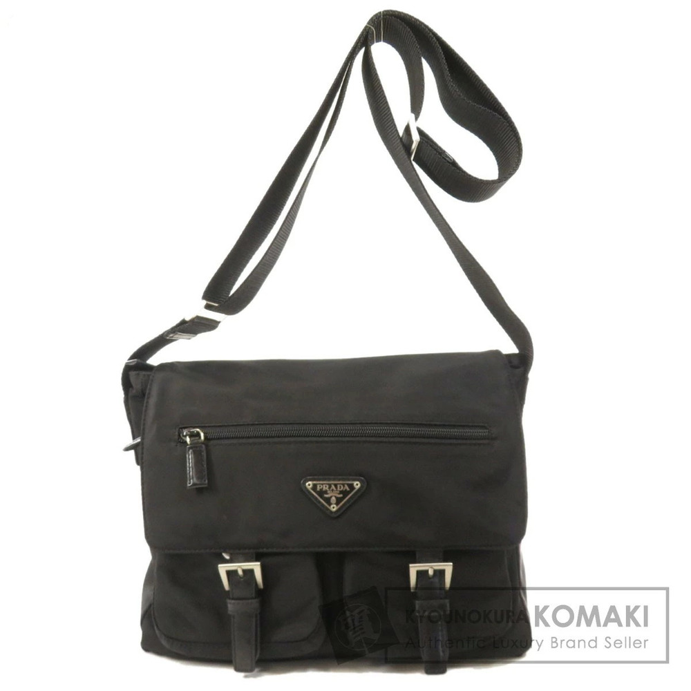 Prada Tessuto Crossbody Plate shoulder bag